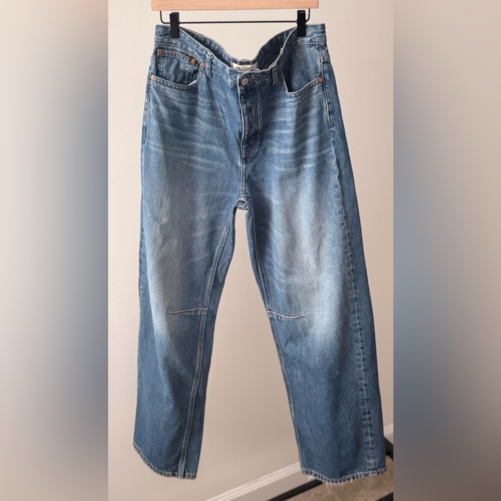 Madewell Blue Darted Barrel Leg Women's Jeans